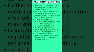 Transition Sentences in English englishgrammar shorts [upl. by Idaline]