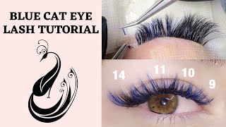 BlueColorfulEyelash Extensions  Full Mega Volume Lash Tutorial  Isolation Mapping  BC Curl Mix [upl. by Cissej]