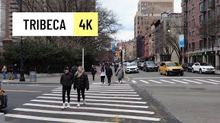 NYC Tribeca 🇺🇸 New York City walk 4K March 2023 [upl. by Latreese]