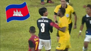 Cambodia vs Timor leste Red card for cambodia 🇰🇭😣 [upl. by Derby]