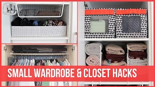 How to fit everything in a small wardrobe or closet  OrgaNatic [upl. by Neibart344]