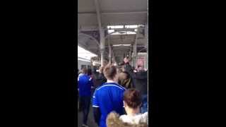 IPSWICH FANS AT NORWICH TRAIN STATION [upl. by Enilorak804]