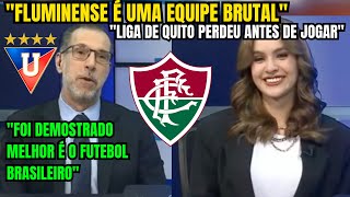 DINHEIRO TV DE EQUADOR FALA DO CAMPEÃO DA RECOPA CONTRA A LIGA DE QUITO [upl. by Kenwood]