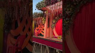 New square state sajbbt in Shivani flower decorationwedding stagedecore event [upl. by Helprin276]