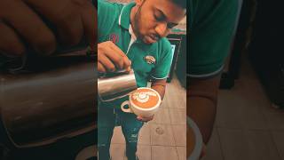 Latte art tutorial Rabbit 🐇 😍 coffee latteart youtubeshorts shorts art [upl. by Penhall584]