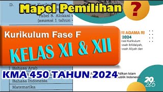 Menyusun Struktur Kurikulum Fase F Kelas XI dan XII KMA 450 Tahun 2024Fokus di Mapel Pemilihan [upl. by Asirrac978]