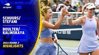 SchuursStefani vs BoulterKalinskaya Highlights  2024 US Open Round 2 [upl. by Adlee]