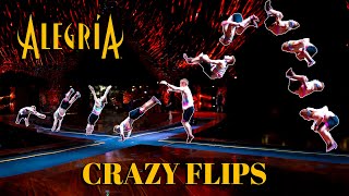 MOST DANGER FLIPS  ALEGRIA POWERTRACK CIRQUE DU SOLEIL [upl. by Burrus]