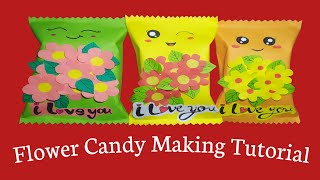 How to make a flower candy I Beautiful gift Idea I Birthday gift idea I DIY chocolate candy easy [upl. by Giacopo]