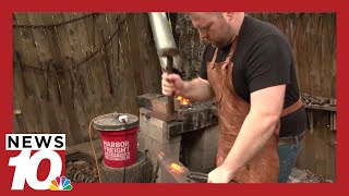 Local blacksmith creates reallife treasure hunt in Mendon Ponds Park [upl. by Jack]