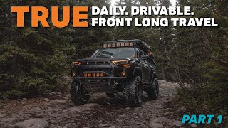 JUST RELEASED 4Runner Low Maintenance Daily Driver 2quot Wider Front Long Travel Kit  Part 1 [upl. by Ainirtak944]