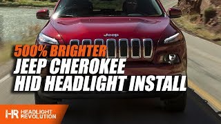 Jeep Cherokee 20142017 HID Install 514 BRIGHTER [upl. by Lolanthe]