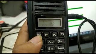 Cara Input Frekwensi Dengan software pada ICOM F3033T [upl. by Neelrahc370]