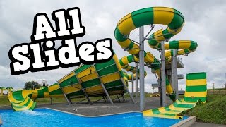 Aqualand Moravia  All Water Slides  Tobogany Onride POV [upl. by Clie]