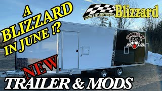 NEW ENCLOSED SNOWMOBILE TRAILER WALK AROUND  BLIZZARD MANUFACTURING  4 PLACE [upl. by Esac]