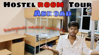 Hostel Room Tour Abroad 😊  Karaganda Medical University Kazakhstan 🇰🇿  Hindi [upl. by Zebadiah595]