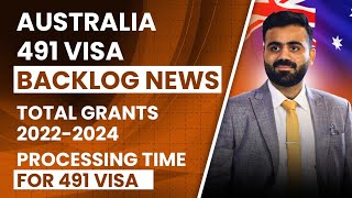 Australia 491 Visa Backlog amp Grants Update 2024  Total Backlog  Australian Immigration News 2024 [upl. by Hteboj]