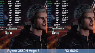 AMD Ryzen 5 3550H Vega 8 vs Radeon RX 560X  Benchmark Comparison Test ASUS TUF 705DY [upl. by Issirk774]