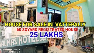 House for sale in vattepally Hyderabad 60 Sqyard Registrated House For Sale In Hyderabad [upl. by Almena647]