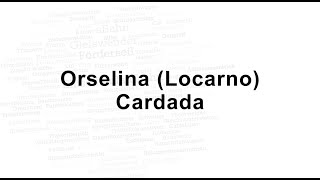 Orselina Locarno  Cardada [upl. by Dunson]