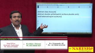 Abstract Class and Abstract Methods  Java TutorialBy MrSatishB [upl. by Traver]