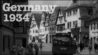 1934 German road trip Rothenburg Augsburg amp Fuggerei Landsberg Ammersee Oberammergau  Reel 4 [upl. by Colwin]