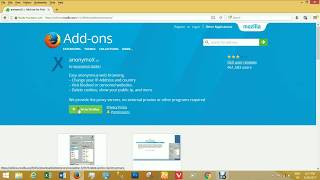 How To Install Anonymox Addons on Firefox in Windows 7881 amp 10  Simple amp Easy 2017 [upl. by Rivi]