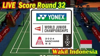 LIVE SCORE WJC INDIVIDUAL 2024 ROUND 32 WAKIL INDONESIA [upl. by Gerlac]