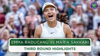 Can Raducanu beat the No9 seed  Emma Raducanu vs Maria Sakkari  Highlights  Wimbledon 2024 [upl. by Agna]