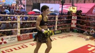 Gina Carano  Fight in Thailand [upl. by Arfihs500]