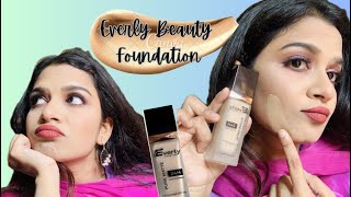 Everly beauty foundation review video🌸ShadeNatural [upl. by Annovad591]