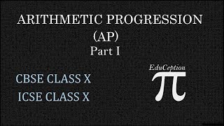 Arithmetic Progression Class 10 Mathematics  Part 1 [upl. by Dannye]