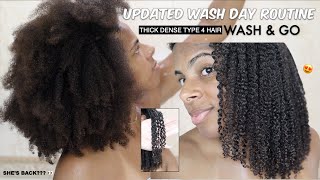 My Realistic Updated Wash Day Routine For Type 4 Hair 💆🏽‍♀️ FIRE Wash amp Go  IM BACK YALL 🥳 [upl. by Nwahsram404]