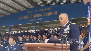 Discurso mayor general técnico de aviación Carlos R Febrillet Rodríguez despide comandancia FARD [upl. by Aihsik]