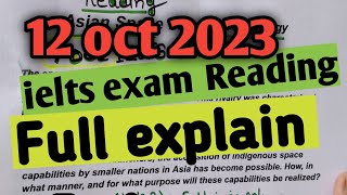 12oct2023 ieltsexam reading answers Rural transport plan of “Practical action”  IELTS READING TIPS [upl. by Esinyl477]