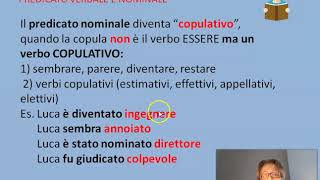 Predicato verbale e nominale [upl. by Noskcire273]