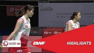 Singapore Open 2019  Finals WD Highlights  BWF 2019 [upl. by Meggs215]