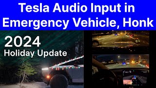 Tesla Audio Input in Emergency Vehicle Honk [upl. by Godwin]