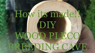 How its made DIY Pleco wood breeding cave [upl. by Gnuoy]