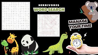 Herbivores Word Search  Word Searching Puzzle Game  Online Word Search Game Free [upl. by Agbogla]