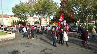 Manifestation  journée daction contre les ordonnances Macron à Dax [upl. by Eppesuig63]