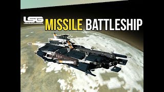 Space Engineers  Ion Missile Battleship [upl. by Tollmann]