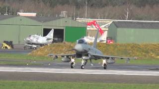 Eurofighter Nachbrenner Start Wittmund 09122015 [upl. by Emogene]