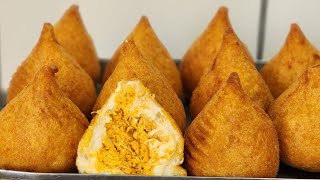 COXINHA COM MASSA DE BATATA RENDE MUITO SEQUINHA POR FORA CREMOSA POR DENTRO [upl. by Auqinehs]