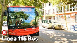 Línea 115 Bus  Barcelona España  Viaje completo [upl. by Zeiler962]