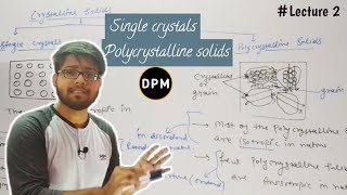 Single Crystals and Polycrystalline Solids  Solid State Physics  Hindi  DPM Academy [upl. by Jarret510]