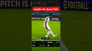 Lesión de Ansu Fati efootball2024 shorts [upl. by Ynttirb]