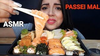 ASMR COMIDA  EXPERIMENTANDO COMIDA JAPONESA PELA PRIMEIRA VEZ SUSHI MUKBANG [upl. by Jarrett]