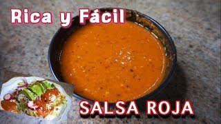 SALSA ROJA FACIL Y RAPIDA PARA TACOS DORADOS [upl. by Akin]