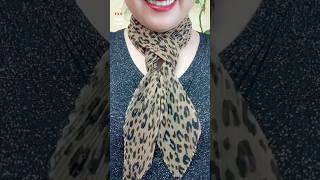 Tiger print scarf around the neckshortsshortstylewaar [upl. by Menedez]